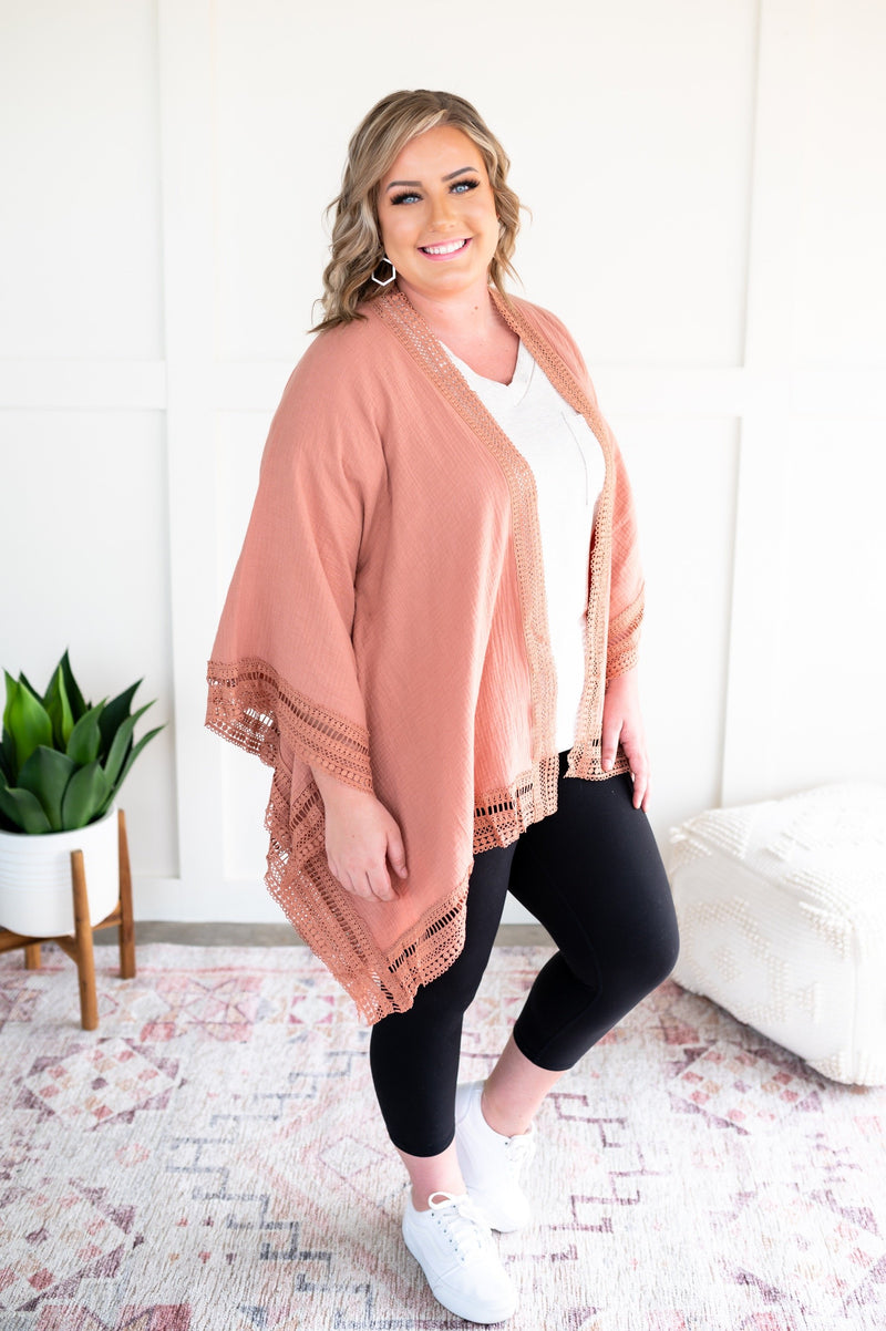 *Size S: Look At Me Now Cardigan In Blushing Rose