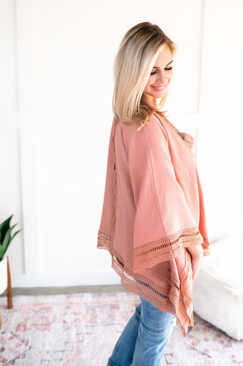 *Size S: Look At Me Now Cardigan In Blushing Rose