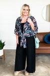 *Size S: Bet On The Dark Horse Floral Kimono