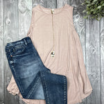 SIZE M: EVERYONE YOU KNOW SOLID TANK TOP - TAUPE
